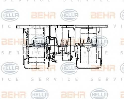Вентилятор отопителя behrhella 8ew009158071