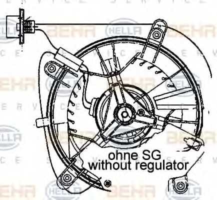 Вентилятор печки behrhella 8ew009159461