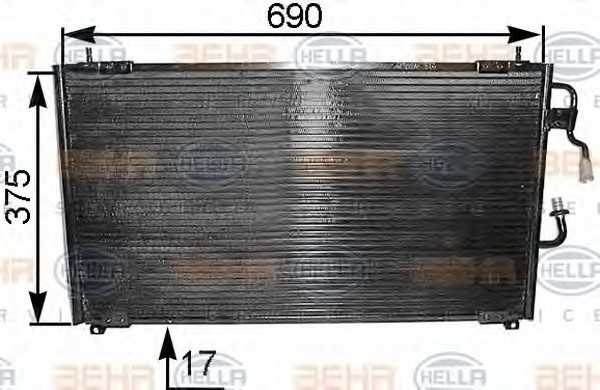 Радиатор PEUGEOT 406 1.6 2.0 96-04 behrhella 8fc351036171