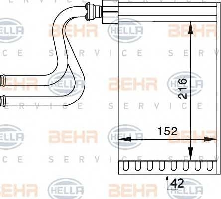 Радиатор отопителя Ford Mondeo 1.6, 1.8, 2.0  93 - 96 (3010110) behrhella 8fh351024261