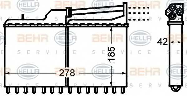 Радиатор отопителя behrhella 8fh351308061