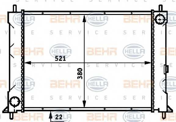 Радиатор Land Rover 2.0 200 91 - 95 400 92 - 98 behrhella 8mk376716361
