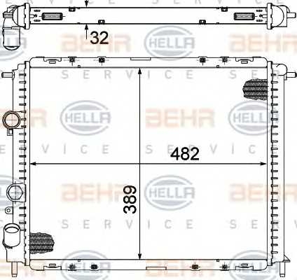 Радиатор Renault Clio 1.9 98 - 01 behrhella 8mk376717791