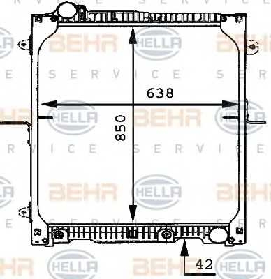 Радиатор MERCEDES MK/SK 87-96 behrhella 8mk376721171