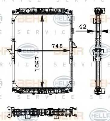 Радиатор DAF 95 XF FA 95 XF 380 97-02 behrhella 8mk376721541