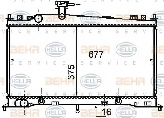 Радиатор MAZDA 6 1.8 2.0  02-07 (1020186) behrhella 8mk376750271