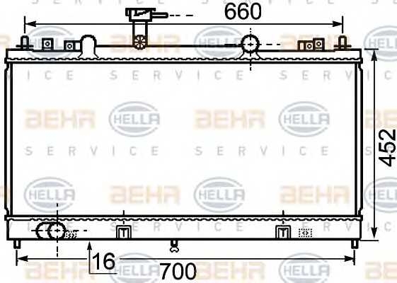 Радиатор MAZDA 6 2.0 02-07 behrhella 8mk376750281