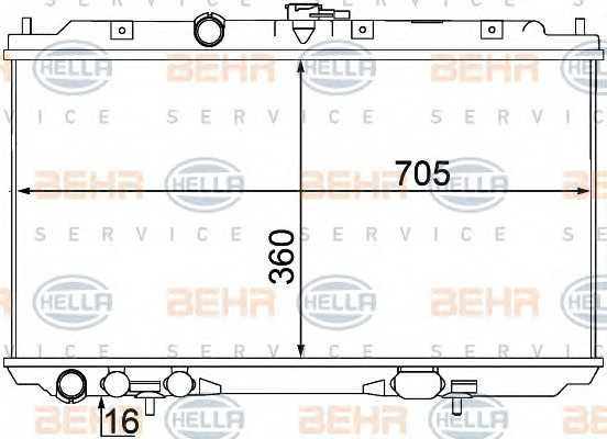 Радиатор NISSAN PRIMERA 2.0 02-08 behrhella 8mk376770671