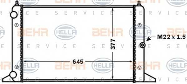 Радиатор Ford Galaxy 2.0 95-06 Seat Alhambra 1.8 97-10 VW Sharan 1.8, 1.9 95-10 behrhella 8mk376773781