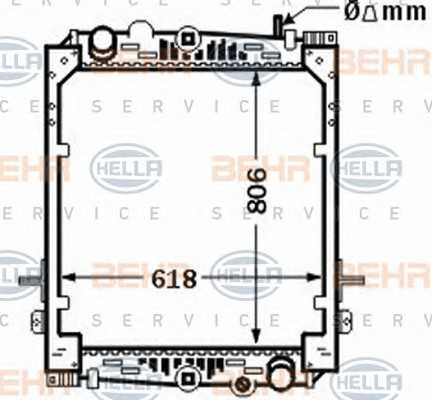 Радиатор DAF 65 CF 93-98 behrhella 8mk376774341