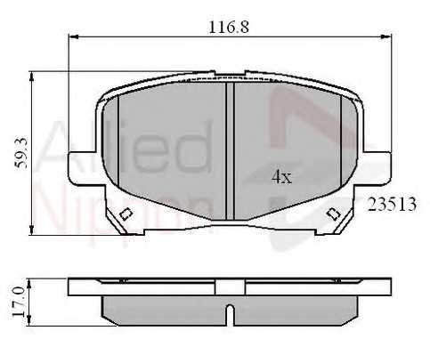 Колодка гальм. диск. toyota camry 2.2, 3.0 24v, 3 comline adb0904