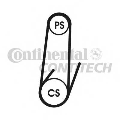 Поліклиновий ремінь contitech 4pk1022elast