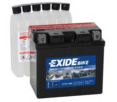 Акумулятор 6Ah 100A exide etz7bs