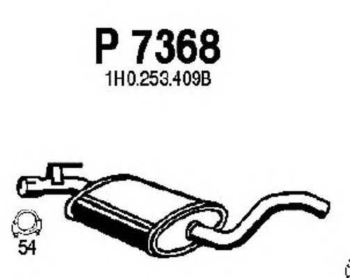 Средний глушитель выхлопных газов fenno p7368