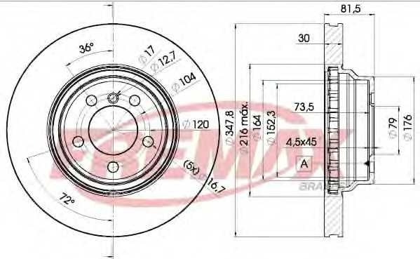 Диск тормозной передний Fremax BD-0267 fremax bd0267