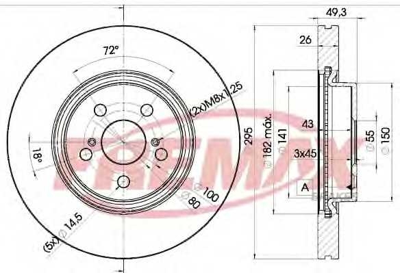Диск тормозной передний Fremax BD-0505 fremax bd0505