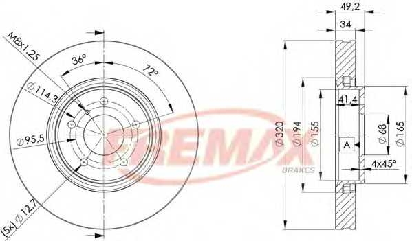 Диск тормозной передний Fremax BD-4204 fremax bd4204
