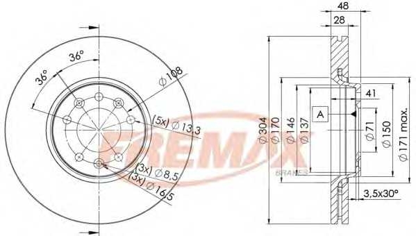 Диск тормозной передний Fremax BD-4755 fremax bd4755
