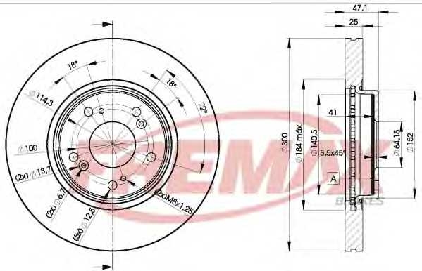 Диск тормозной передний Fremax BD-5251 fremax bd5251