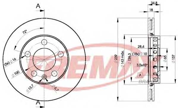 Диск тормозной передний Fremax BD-5308 fremax bd5308