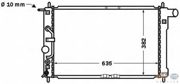 Радиатор Daewoo Lanos/Sens 1.5 97 - behrhella 8mk376767331
