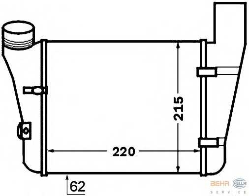 Интеркуллер AUDI A4 B6 1.9 2.0 01-09 behrhella 8ml376776081