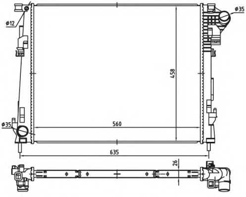 Радіатор системи охолодження nrf 53966