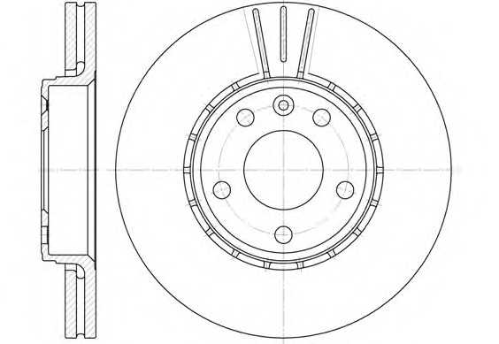 Диск гальмівний NISSAN, OPEL, RENAULT, передн., вент. (вир-во REMSA) remsa 668210