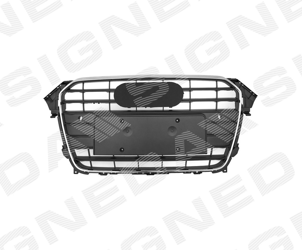 Решетка Радиатора Audi A4/S4 (B8), 12 - 15 С Хром. Рамкой, С Отверстиями Для Парктроников, Темно Серые (Audi 8K0853651E1Qp)