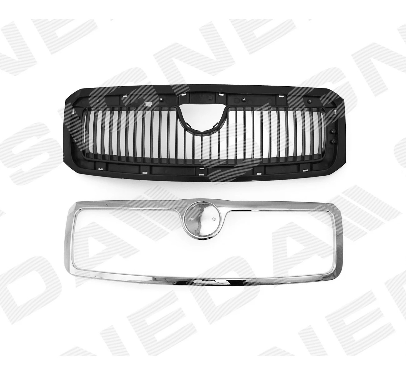 Решетка Радиатора Skoda Fabia, 08.99 - 02.07 (-04), С Хром. Рамкой (Skoda 6Y085366801C)