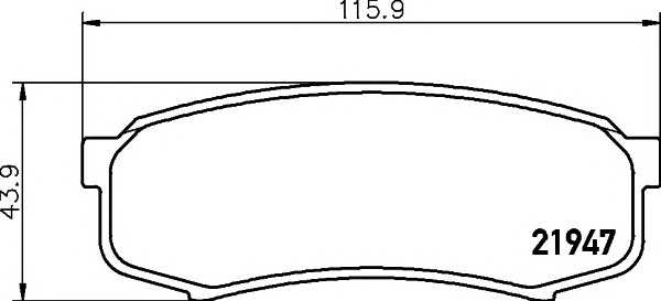 Гальмівні колодки LEXUS/MITSUBISHI/TOYOTA GX/Pajero/Land Cruiser \R \88>> textar 2194701