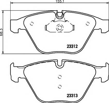Гальмівні колодки BMW 5(E60)/6(E63)/7(E65) \F \01-10 textar 2331211