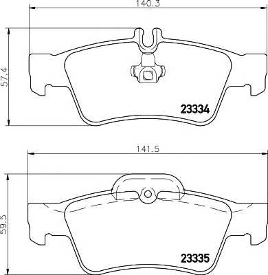 Гальмівні колодки MERCEDES CLS(C218)/E(W212)/S(W221) \R \98>> textar 2333403