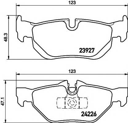 Гальмівні колодки BMW 1(E81,E87)/3(E90)/X1(E84) \R \03-15 textar 2392701