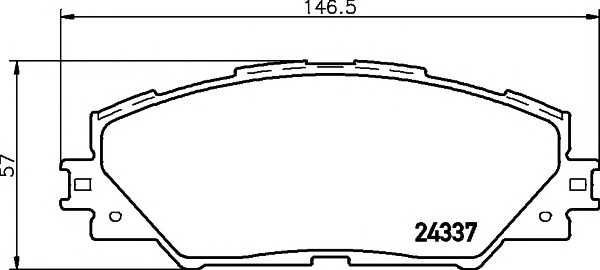 Гальмівні колодки PONTIAC/TOYOTA Vibe/Auris/Prius/Rav4 \F \05>> textar 2433701