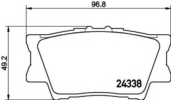 Гальмівні колодки DAIHATSU/LEXUS/PONTIAC/TOYOTA Altis/ES/Vibe/Avalon/Camry \R \05>> textar 2433801