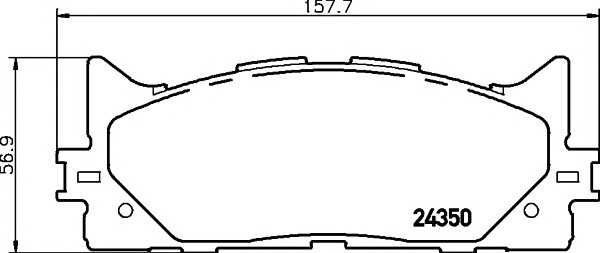 Гальмівні колодки DAIHATSU/LEXUS/TOYOTA Altis/ES/Avalon/Camry \F \01>> textar 2435001