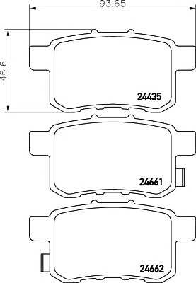 Гальмівні колодки HONDA Accord \R \09>> textar 2443501