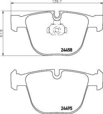 Гальмівні колодки BMW X5(E70,F15)/X6(E71,F16) \R \06>> textar 2445801
