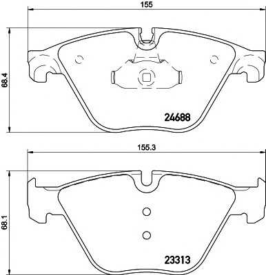 Гальмівні колодки BMW 5(F10,11)/6(F13) \F \09>> textar 2468801