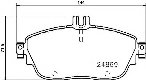 Гальмівні колодки INFINITI/MERCEDES Q30/QX30/B(W246)/CLA(C117) \F \11>> textar 2486901