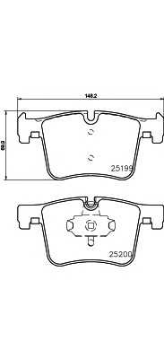Гальмівні колодки BMW 1(F20)/3(F30)/X3(F25)/X4(F26) \F \10>> textar 2519901