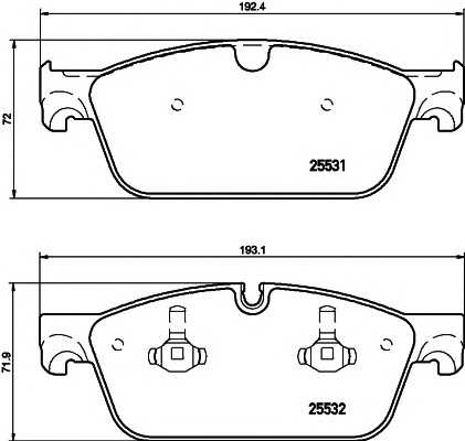 Гальмівні колодки MERCEDES GL II (X166)/ML III (W166) \F \11>> textar 2553101