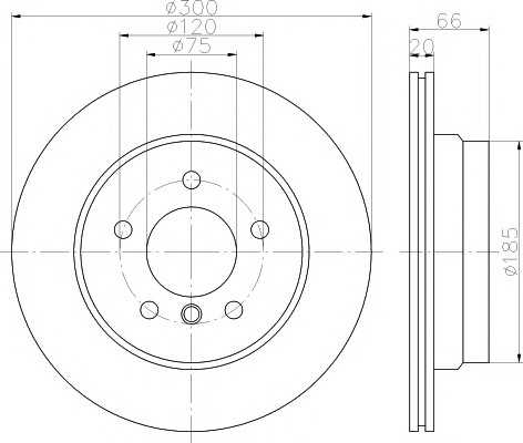 Диск гальмівний BMW 1(E81,E87)/3(E90,E91)/X1(E84) ''R D=300mm ''05-15 textar 92154903