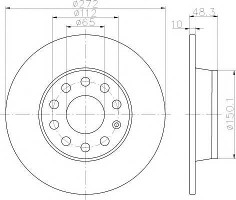 Диск гальмівний AUDI/SEAT/SKODA/VW A3/Leon/Octavia/Caddy \R D=272mm \03>> textar 92224903