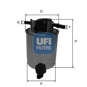 Фільтр паливний INFINITY QX50, QX70 3.0 D 13- (OE) (вир-во UFI) ufi 2402001