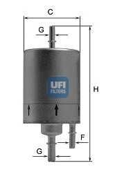 Фільтр паливний AUDI A4 1.8T 00-08 (OE) (вир-во UFI) ufi 3183000