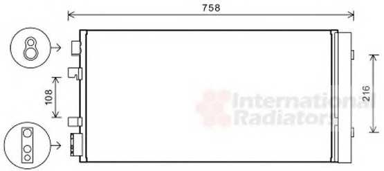 Конденсер кондиціонера RENAULT FLUENCE (08-) 1.5 dCi (вир-во Van Wezel) vanwezel 43005483