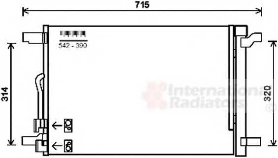 Радіатор кондиціонера AUDI; SEAT; Volkswagen; SKODA (вир-во Van Wezel) vanwezel 58005335