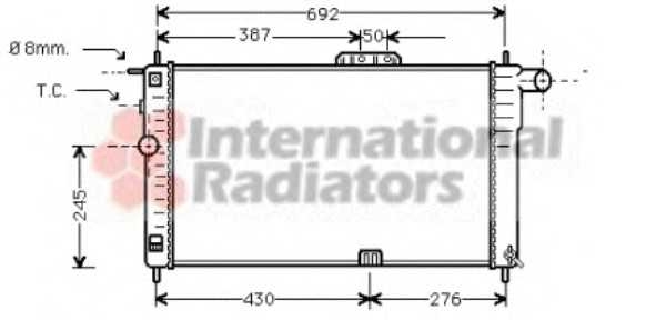 Радіатор охолодження DAEWOO NEXIA 15 MT - AC 94- (Van Wezel) vanwezel 81002001